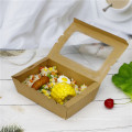 Good quality kraft paper food container with lid